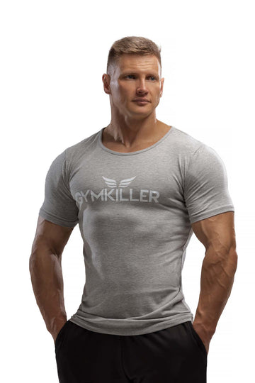 Grey "CLASSIC" GYMKILLER T-Shirt - GYMKILLER
